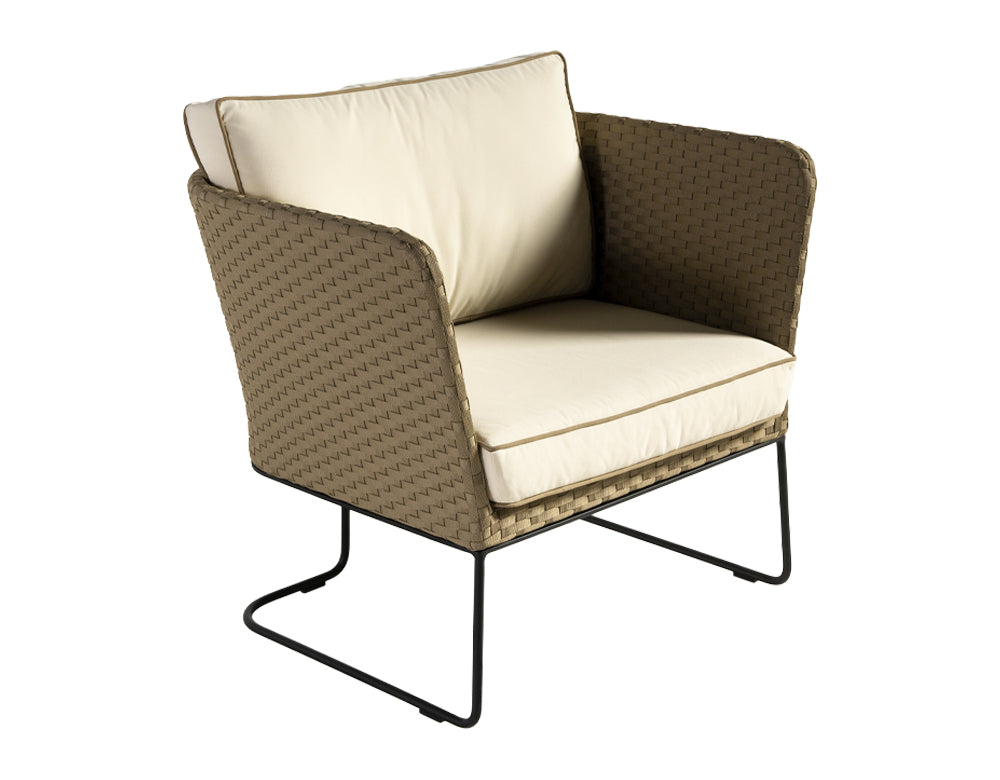 Ricci Outdoor Sofa Set 2 Seater , 2 Single seater and 1 Center Table (Brown + Beige)