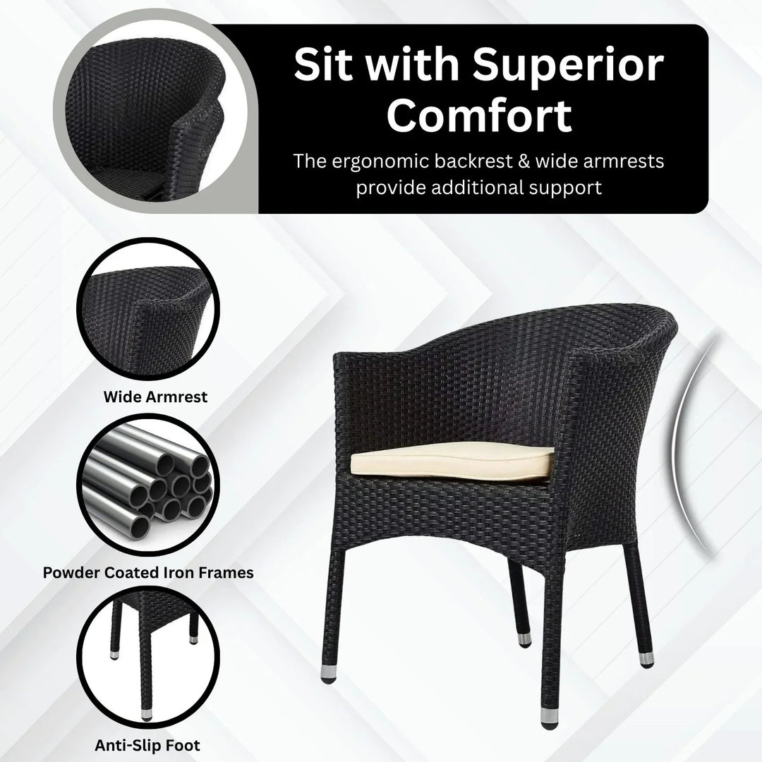 Ishani 3-Piece Outdoor Rattan Wicker Patio Set