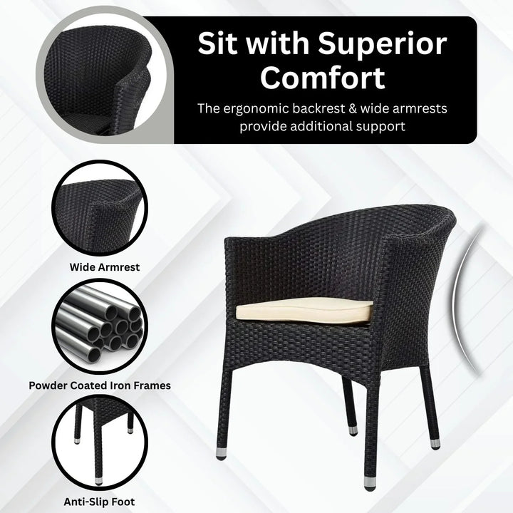 Ishani 3-Piece Outdoor Rattan Wicker Patio Set