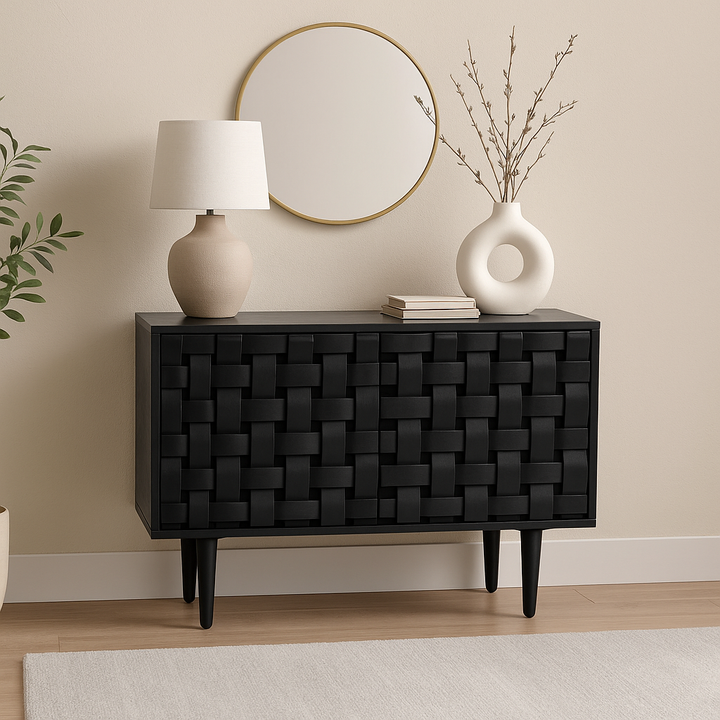 Ángela Woven Wooden 40" Sideboard