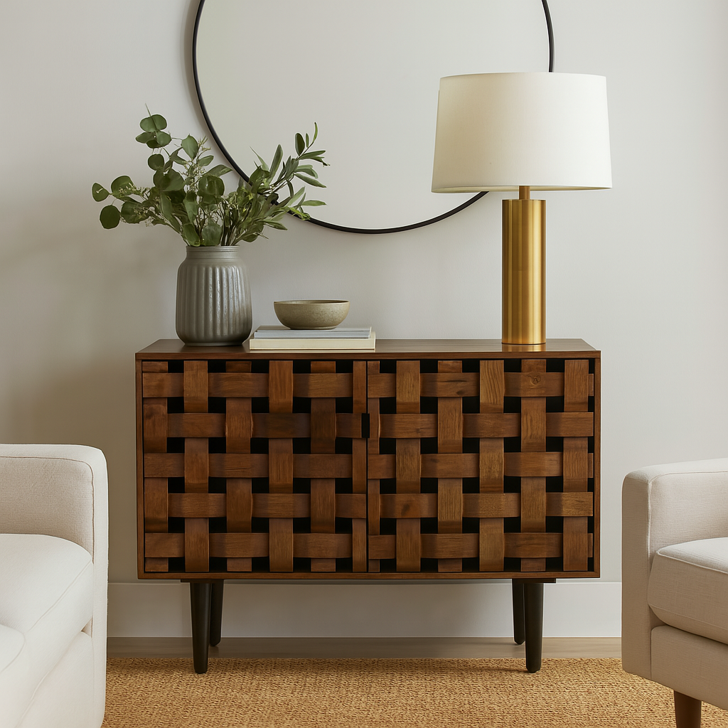 Ángela Woven Wooden 40" Sideboard