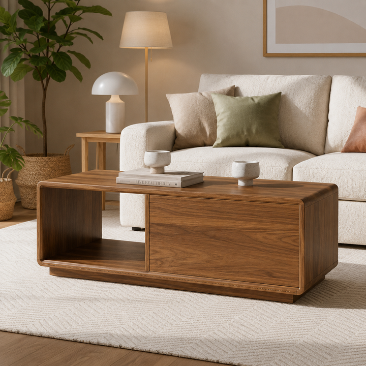 LivIn Styles Scarlett Solid Wood Coffee Table for Living Room