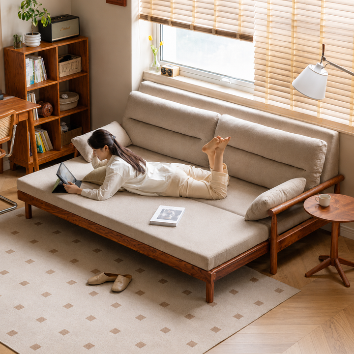 Janisha Solid Wood Sofa Come Bed | Easy Folding Sofa Come Bed