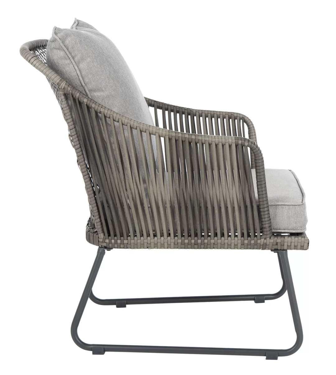 Aadhan Outdoor Patio Seating Set 2 Chairs and 1 Table Set (Grey)