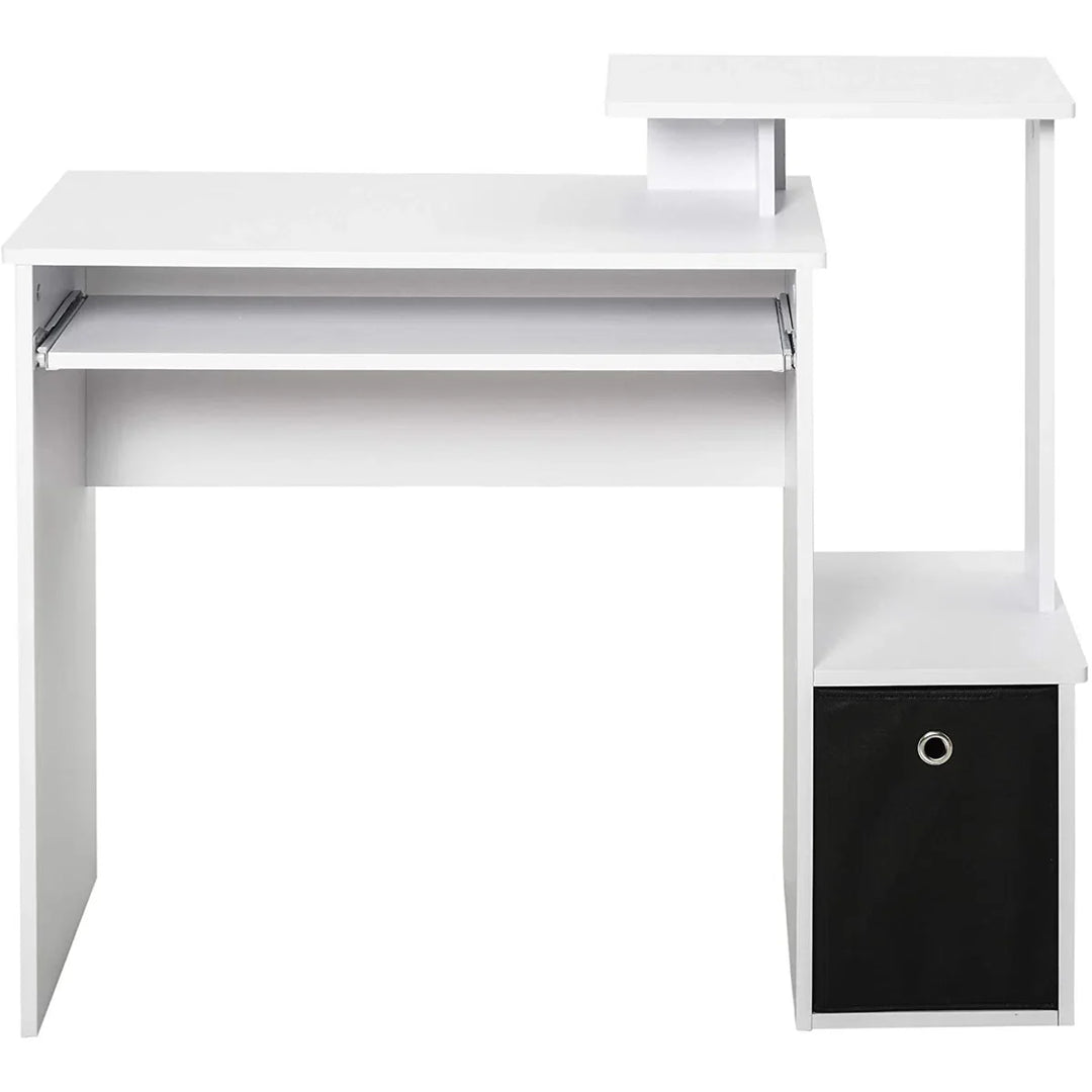OmkarWood Cravens Compact Engineered Wood Study Table with Multi-Tier Storage
