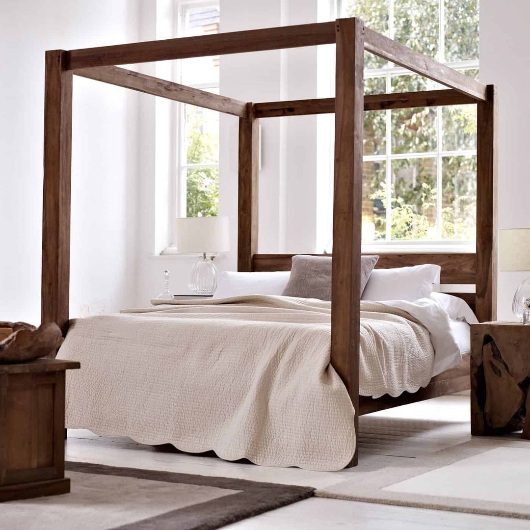 Nieves Solid Sheesham Wood Poster Bed