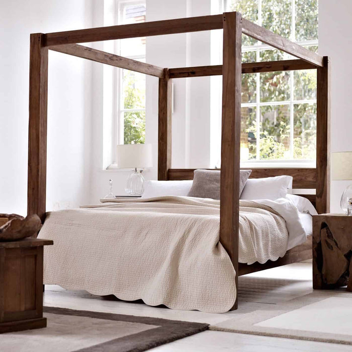 Nieves Solid Sheesham Wood Poster Bed