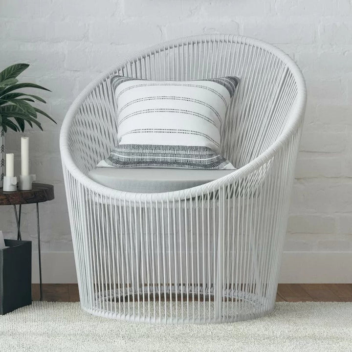 Nibo Outdoor Patio Seating Single Chair (White)