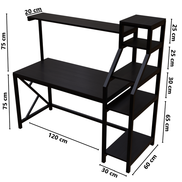 Rio Study Table with Verticle Storage | Computer Table | Study Table for Home