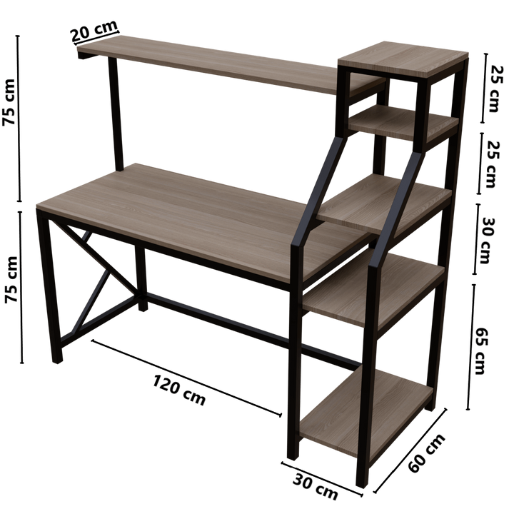 Rio Study Table with Verticle Storage | Computer Table | Study Table for Home