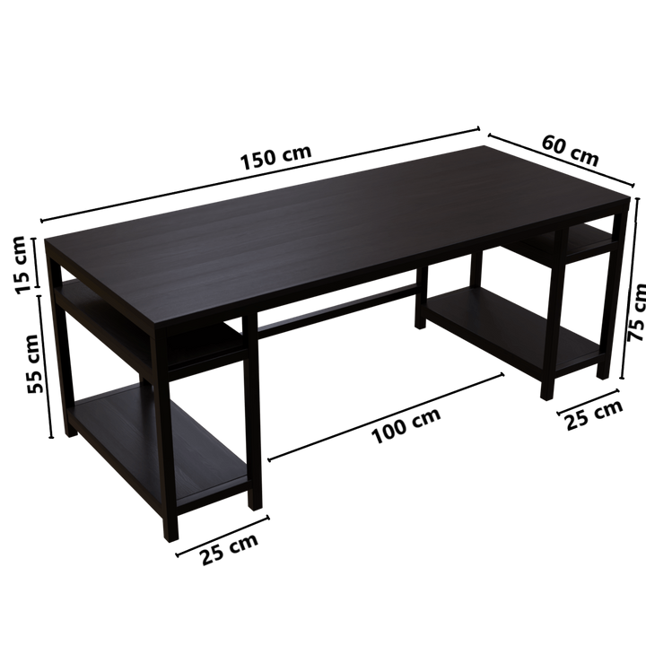 Edward Computer Table With Open Storage | Computer Table | Study Table for Home