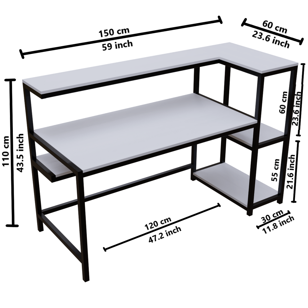 Fronx Computer Table With Open Storage | Computer Table | Study Table for Home