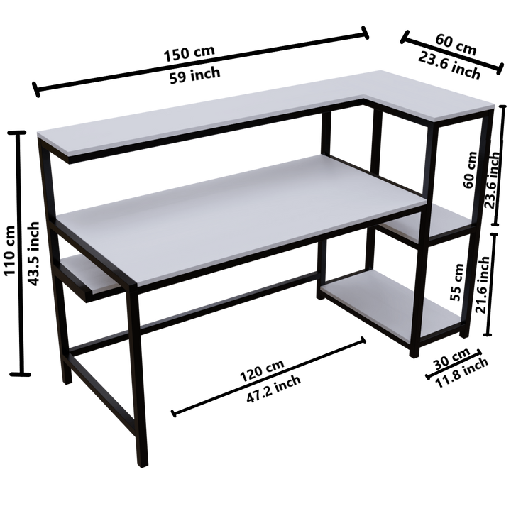 Fronx Computer Table With Open Storage | Computer Table | Study Table for Home