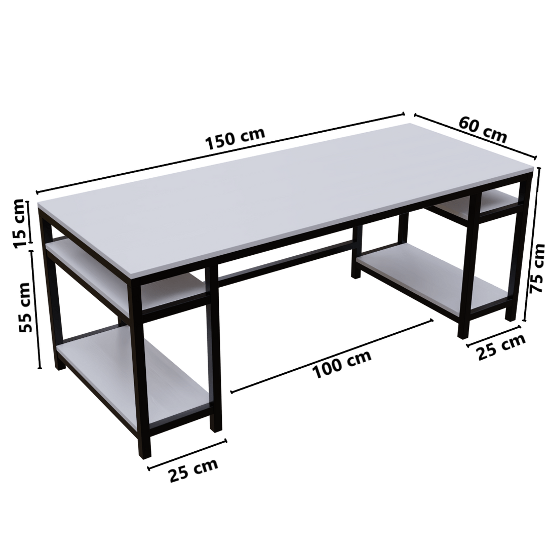 Edward Computer Table With Open Storage | Computer Table | Study Table for Home