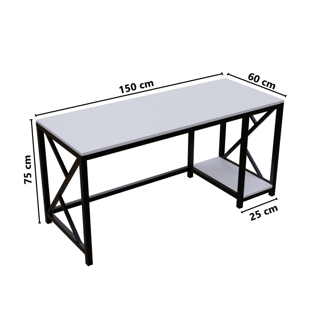 Patrick Computer Table With Open Storage | Computer Table | Study Table for Home