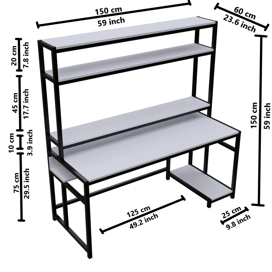 Jerry Computer Table With Open Storage | Computer Table | Study Table for Home