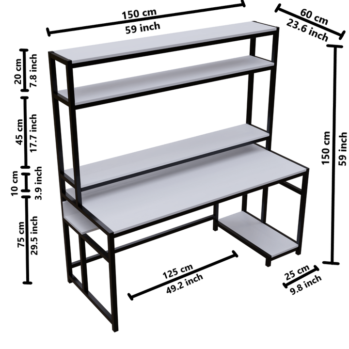 Jerry Computer Table With Open Storage | Computer Table | Study Table for Home