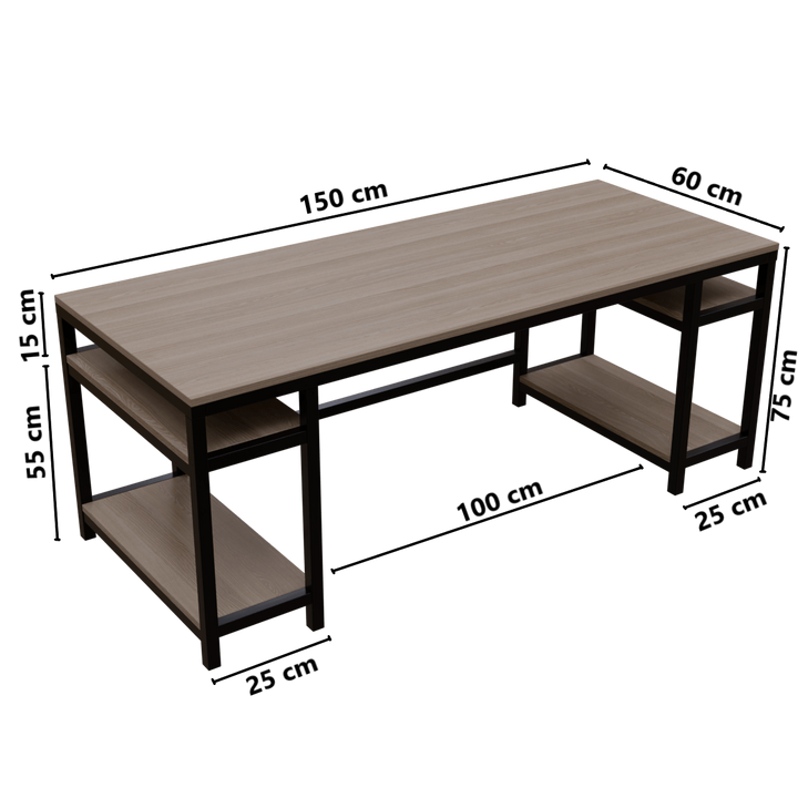 Edward Computer Table With Open Storage | Computer Table | Study Table for Home