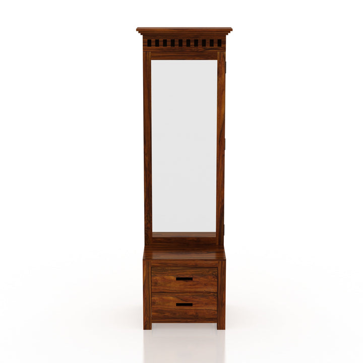 Renata Solid Sheesham Wood Dressing Table with Door and Drawer