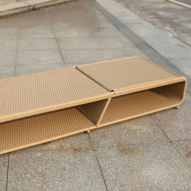 Tonio Outdoor Swimming Poolside Lounger (Beige)