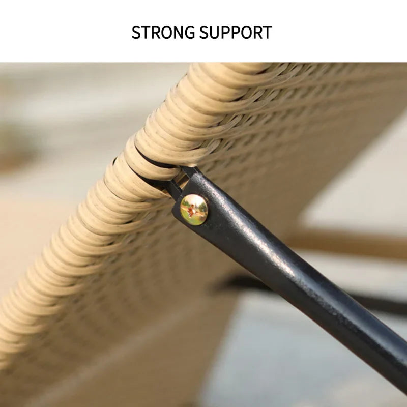 Tonio Outdoor Swimming Poolside Lounger (Beige)