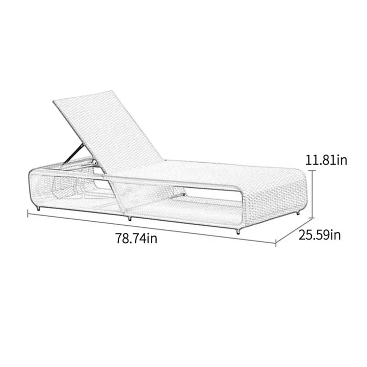 Tonio Outdoor Swimming Poolside Lounger (Beige)