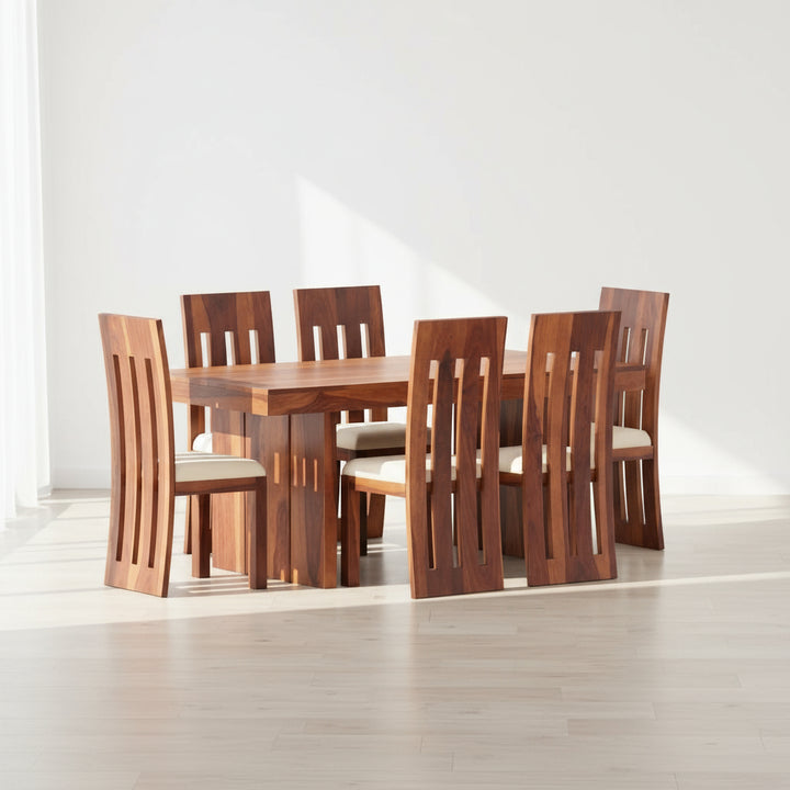 Daniela Sheesham Wood Dining Table Set