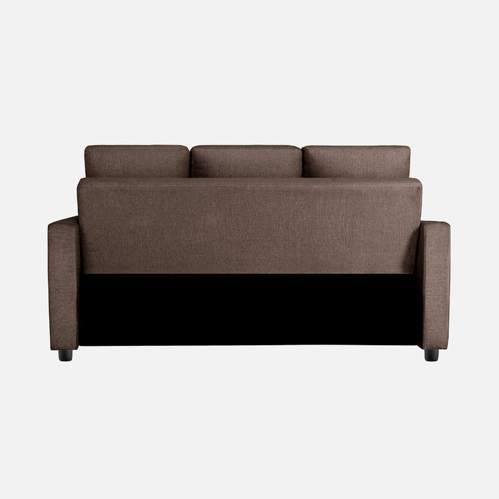 Yeremey Saddle Brown Fabric Sofa cum Bed