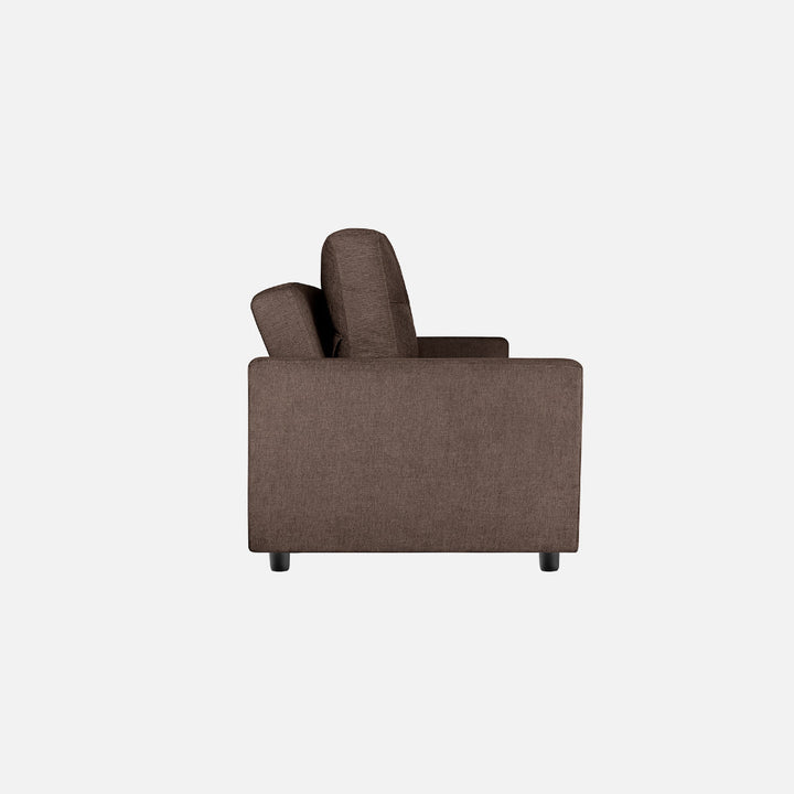 Yeremey Saddle Brown Fabric Sofa cum Bed