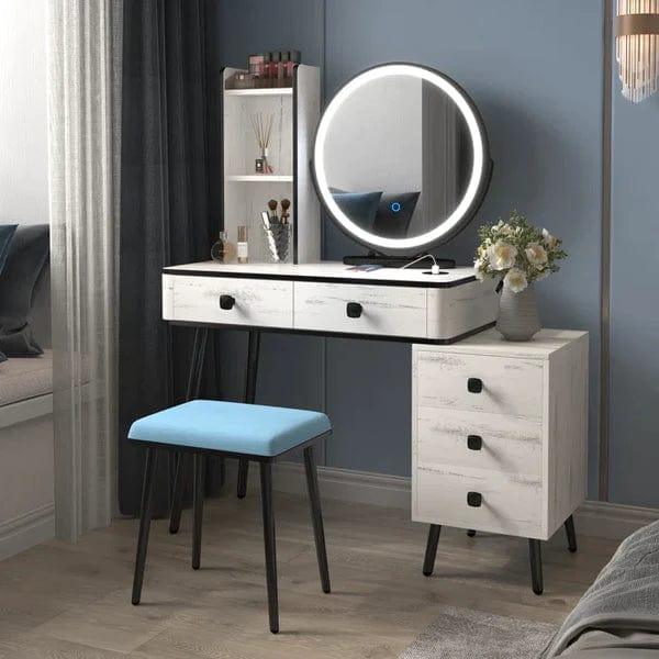 Mahira Dressing Table | Makeup Vanity White