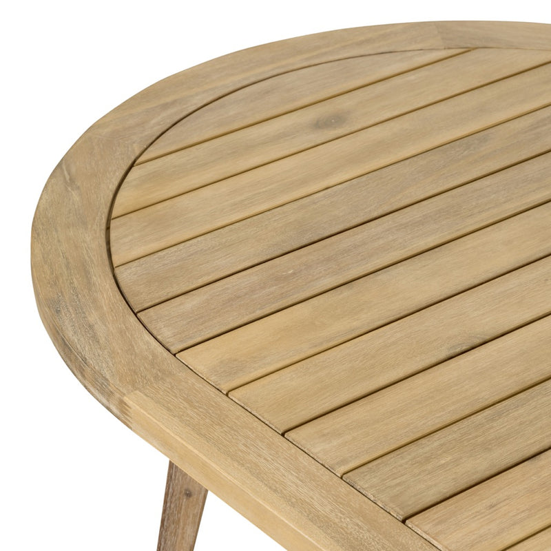Aisha Outdoor Oval Solid Wood Coffee Table