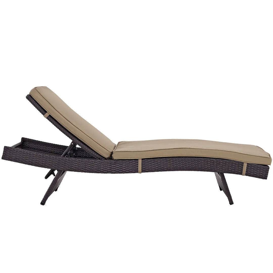 Evita Outdoor Swimming Poolside Lounger Set of 2  (Brown)