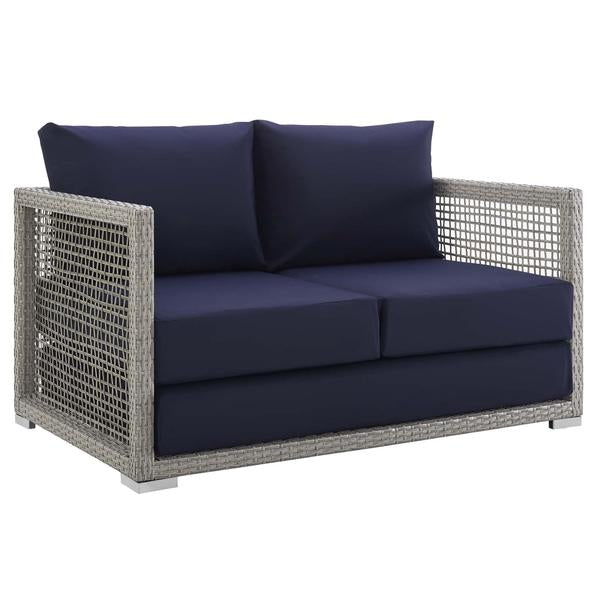 Malvolio Outdoor Set  1 Triple Seater, 1 Double Seater, 1 Single Seater, 2 Side table and 1 Center Table (Silver)