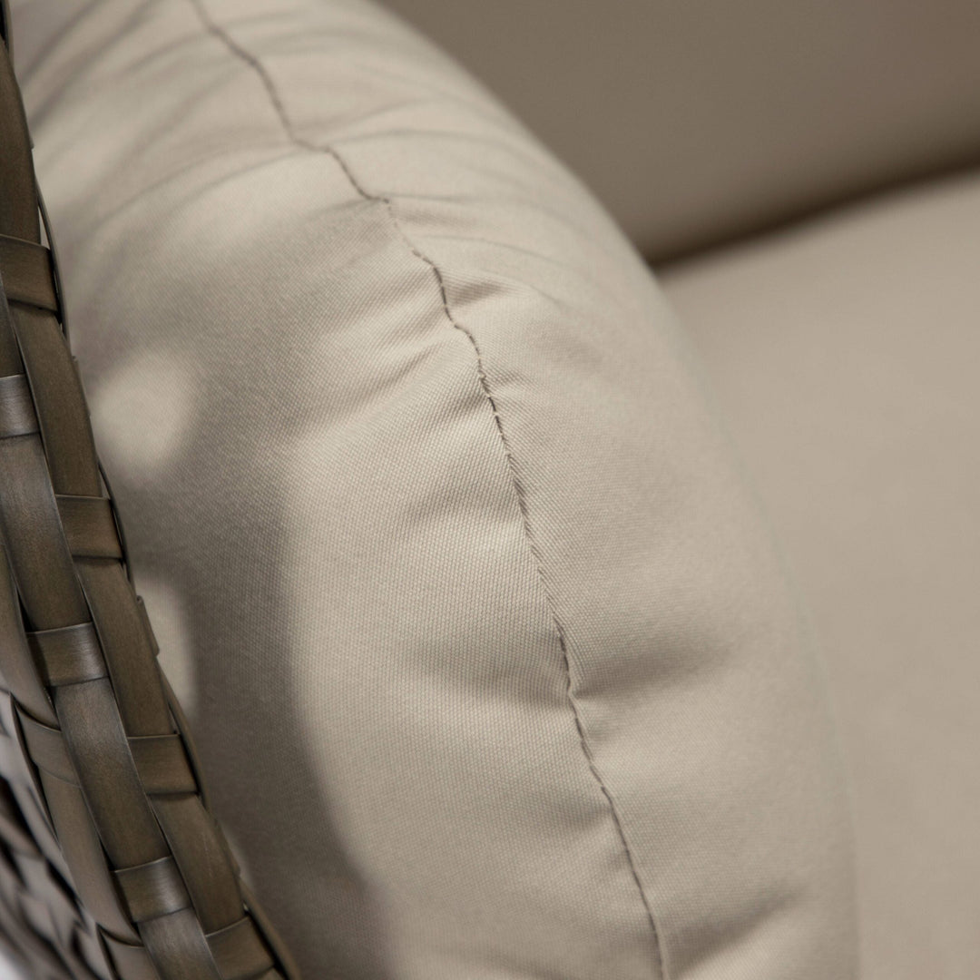 Marcello Single Seater Hanging Swing With Stand For Balcony , Garden (Brown)