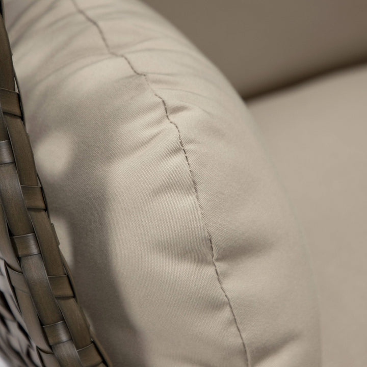 Marcello Single Seater Hanging Swing With Stand For Balcony , Garden (Brown)