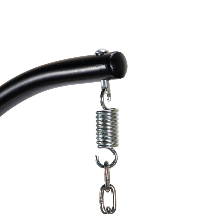 Doriano Single Seater Hanging Swing With Stand For Balcony , Garden (Drak Grey)