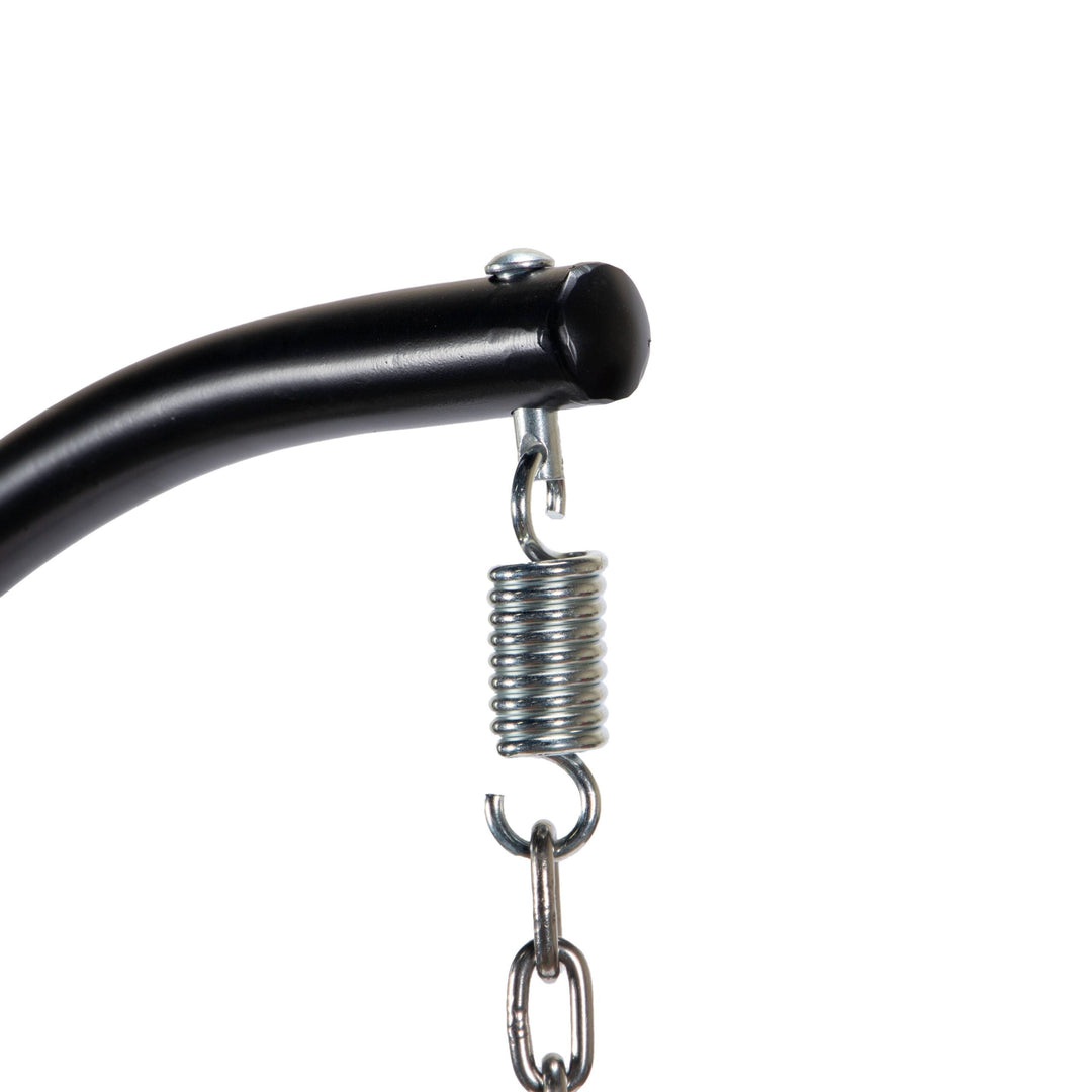 Doriano Single Seater Hanging Swing With Stand For Balcony , Garden (Drak Grey)