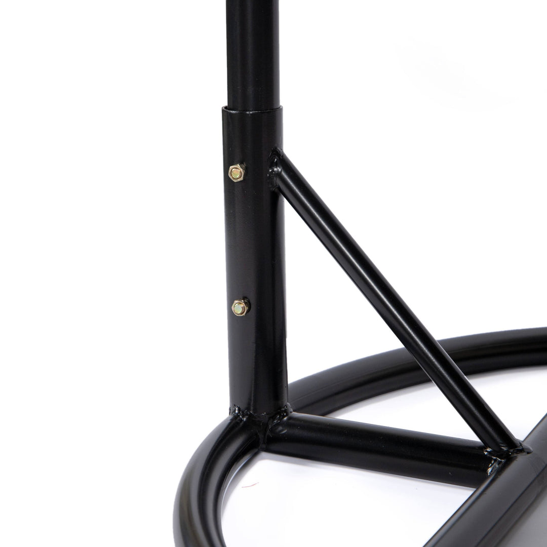 Doriano Single Seater Hanging Swing With Stand For Balcony , Garden (Drak Grey)