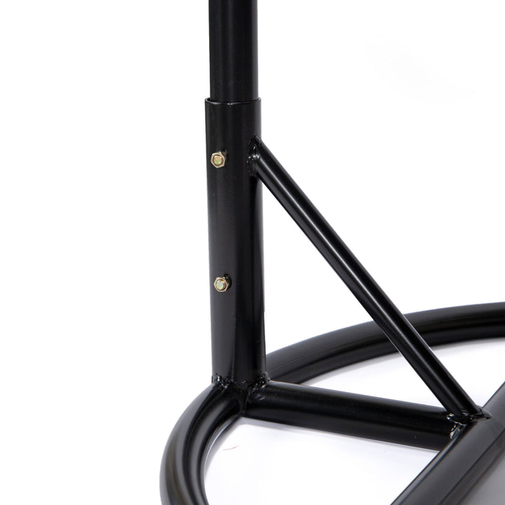 Doriano Single Seater Hanging Swing With Stand For Balcony , Garden (Drak Grey)