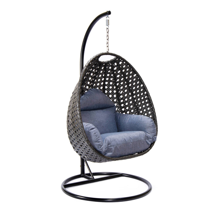 Doriano Single Seater Hanging Swing With Stand For Balcony , Garden (Drak Grey)