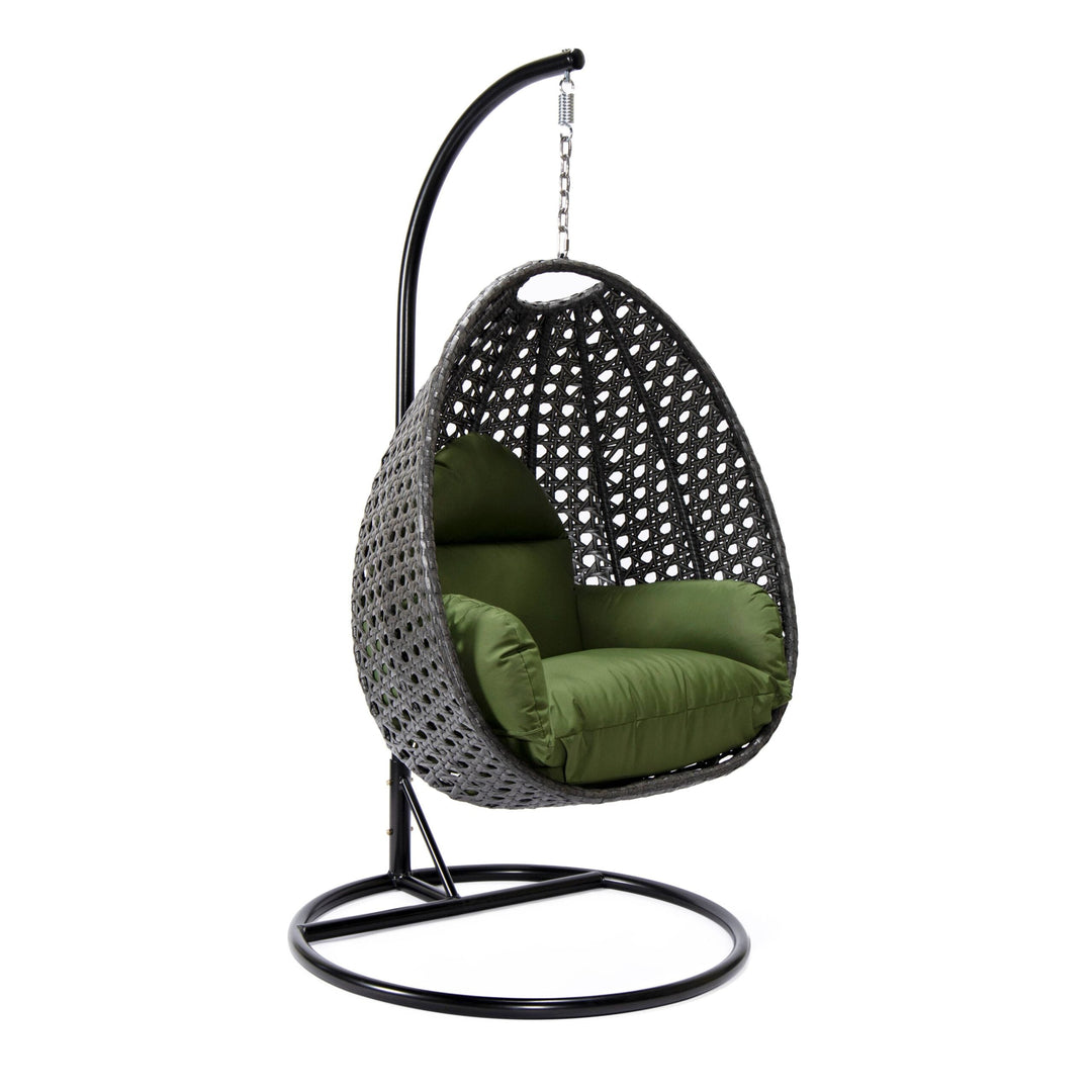 Doriano Single Seater Hanging Swing With Stand For Balcony , Garden (Drak Grey)