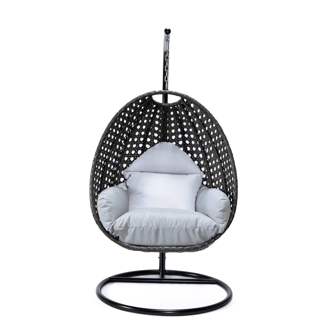 Doriano Single Seater Hanging Swing With Stand For Balcony , Garden (Drak Grey)