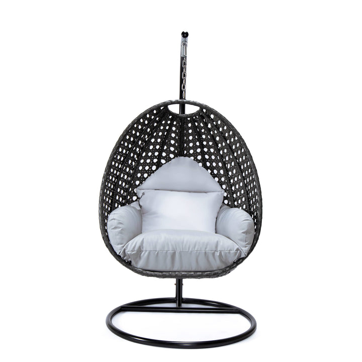 Doriano Single Seater Hanging Swing With Stand For Balcony , Garden (Drak Grey)
