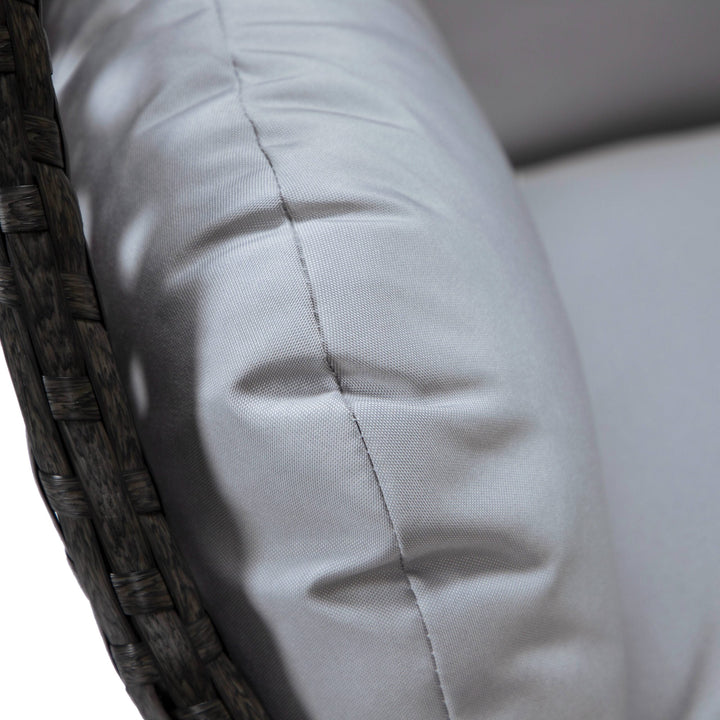 Doriano Single Seater Hanging Swing With Stand For Balcony , Garden (Drak Grey)