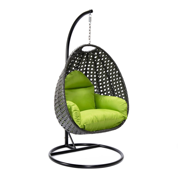 Doriano Single Seater Hanging Swing With Stand For Balcony , Garden (Drak Grey)