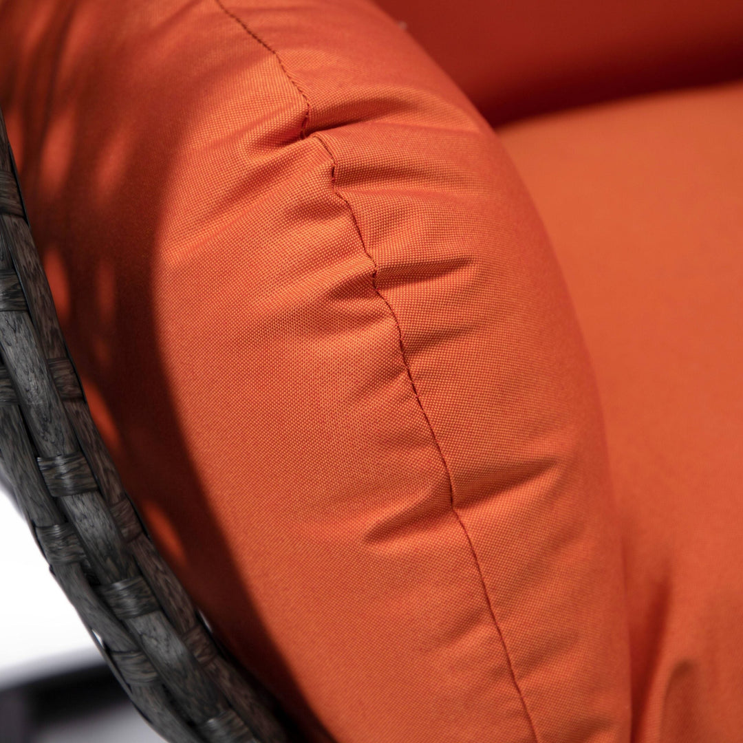 Doriano Single Seater Hanging Swing With Stand For Balcony , Garden (Drak Grey)