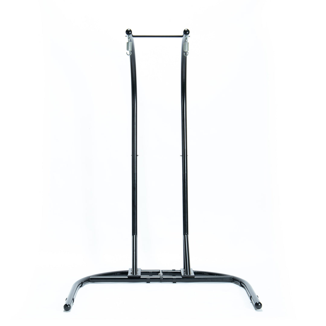 Tonia Double Seater Hanging Swing With Stand For Balcony , Garden Swing (Black) Braided and Rope