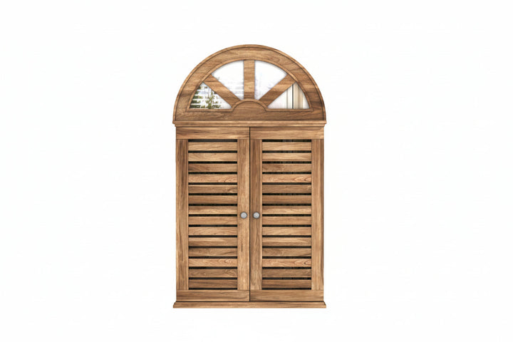 Elisa Wooden Window Frame With Mirror (Natural Finish)