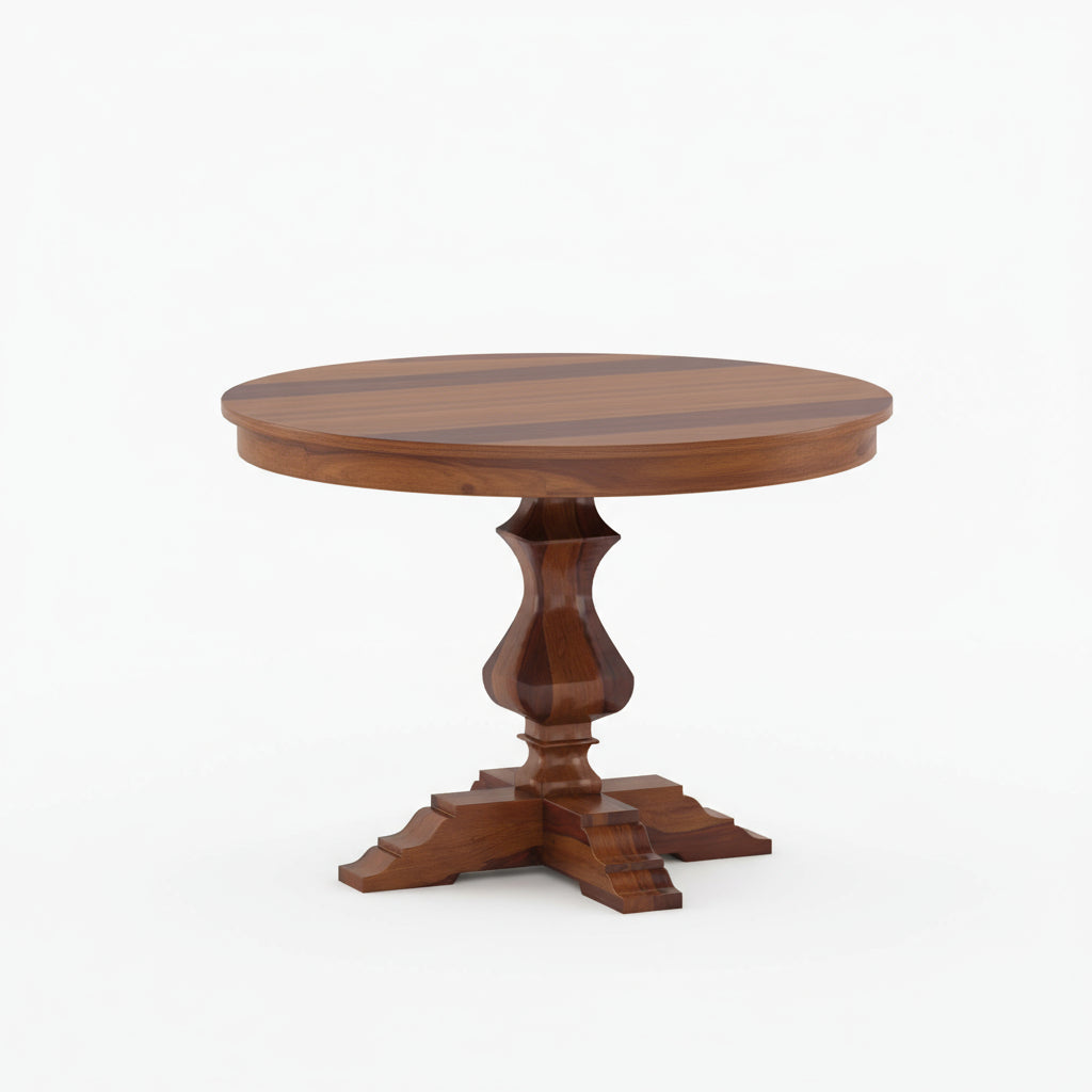 Emilia Sheesham Wood round dining table set