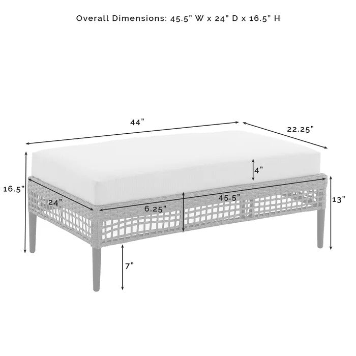 Fuente Outdoor Sofa Set 2 Seater , 2 Single seater and 1 Center Table (Cream+ Brown)